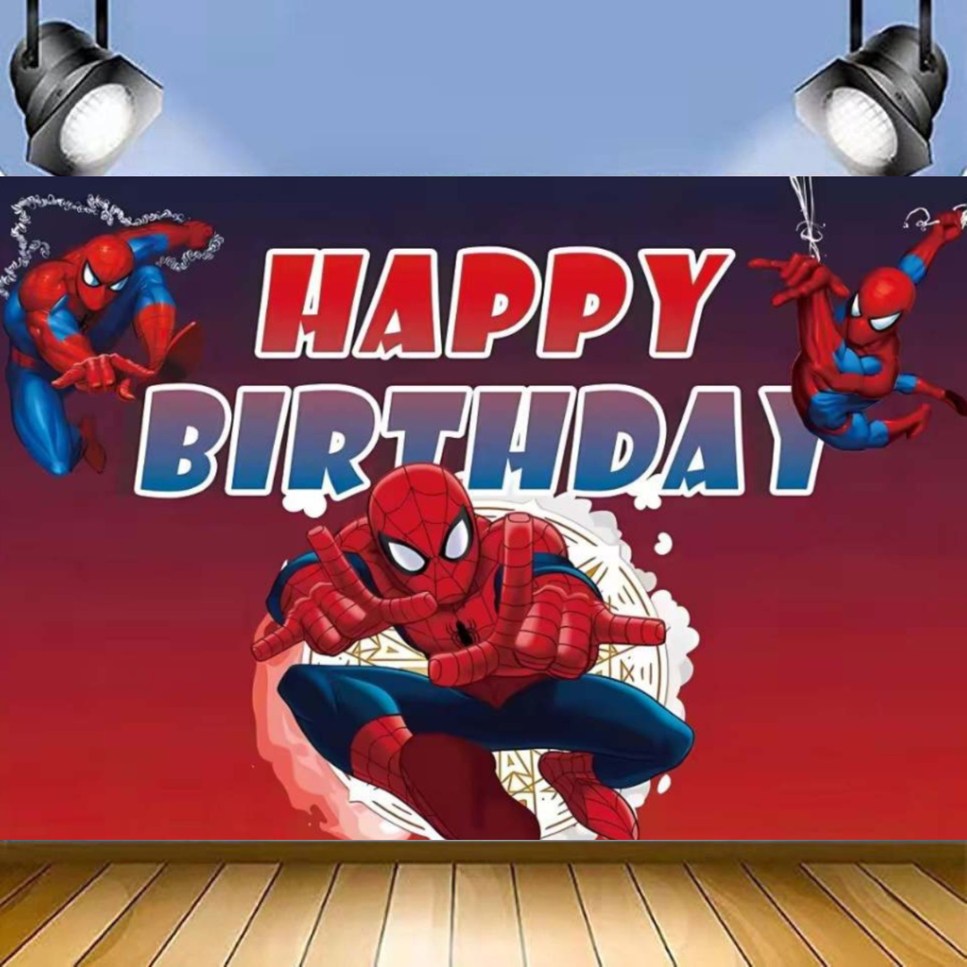 SPIDERMAN BIRTHDAY PARTY BANNER 3x5ft