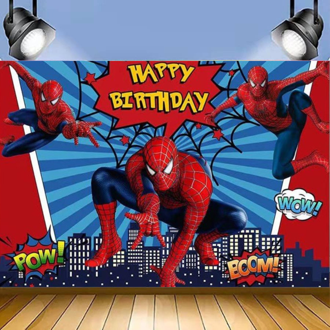 SPIDERMAN BIRTHDAY PARTY BANNER 3x5ft