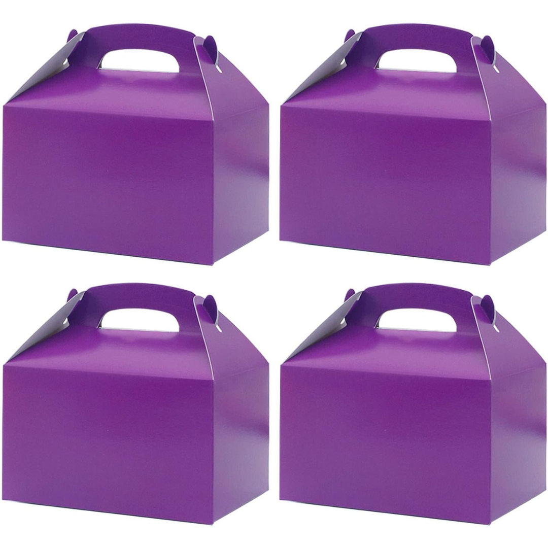 Pack of 4 Treat - Gable - Favor Boxes - Purple