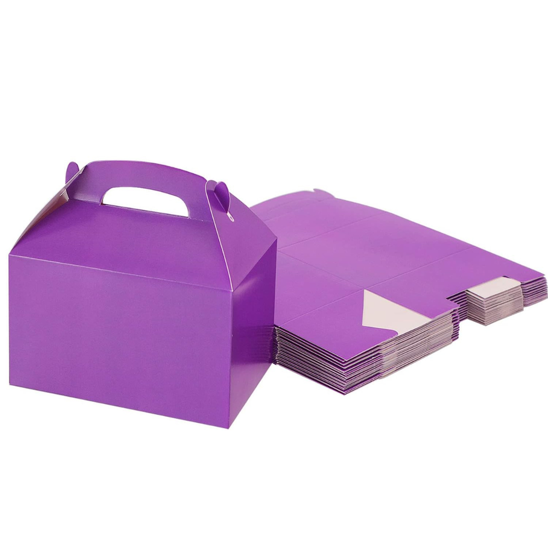 Pack of 4 Treat - Gable - Favor Boxes - Purple
