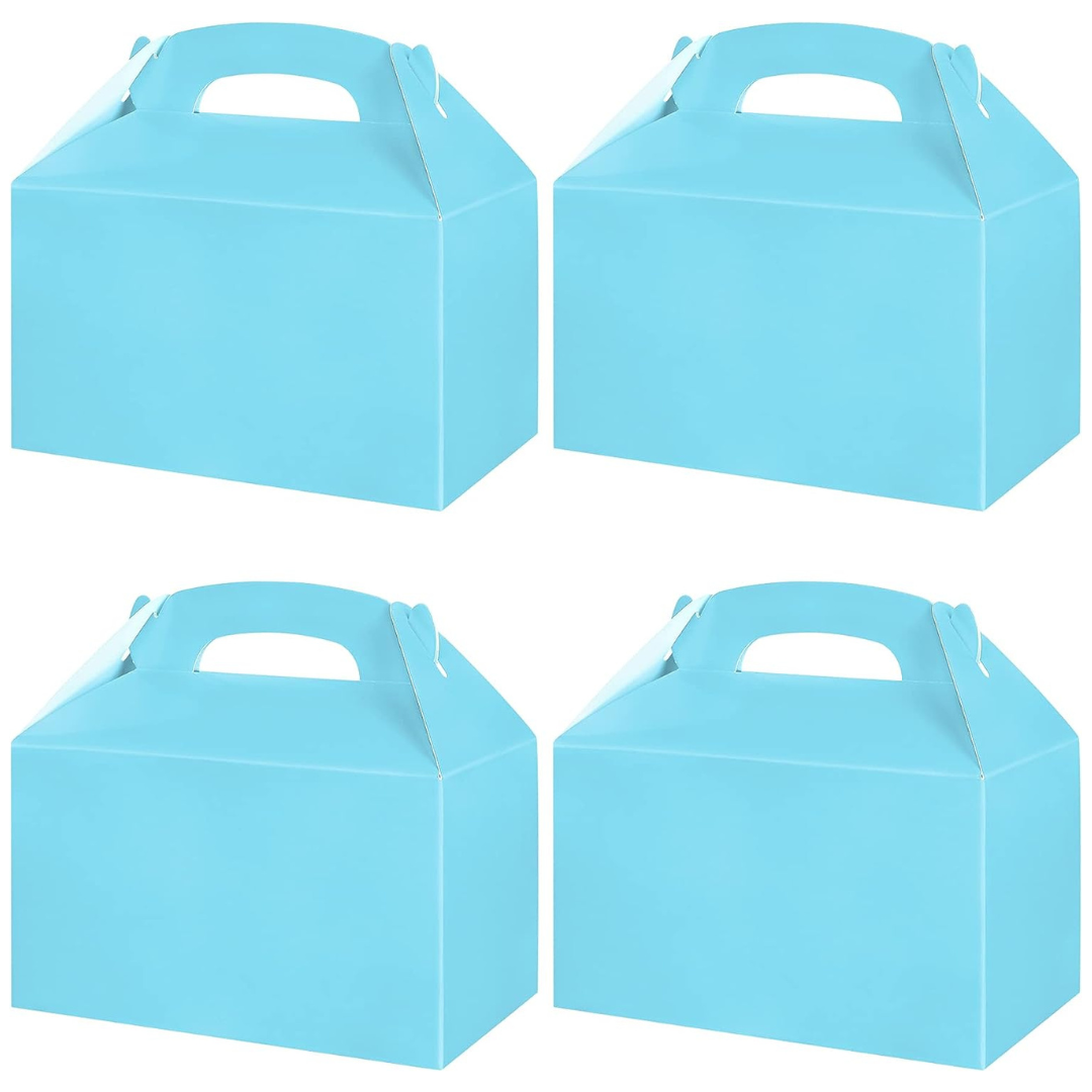Pack of 4 Treat - Gable - Favor Boxes - Light Blue
