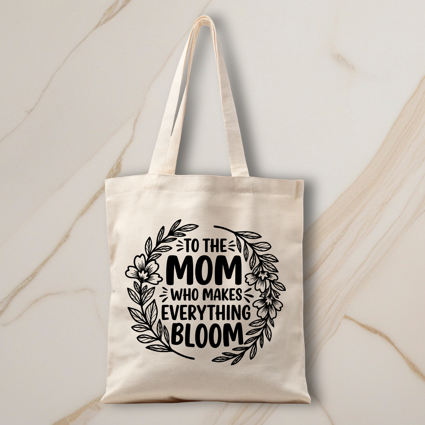 Personalized Tote Bag - Mom Bloom