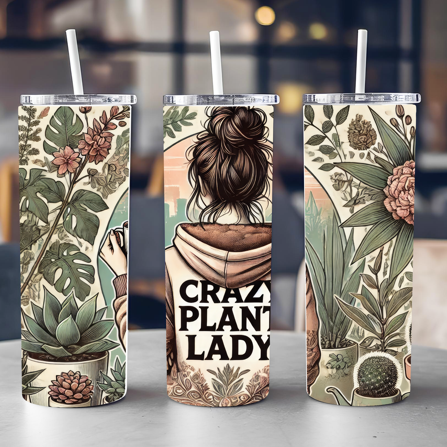 Crazy Plant Lady 20oz Skinny Tumbler