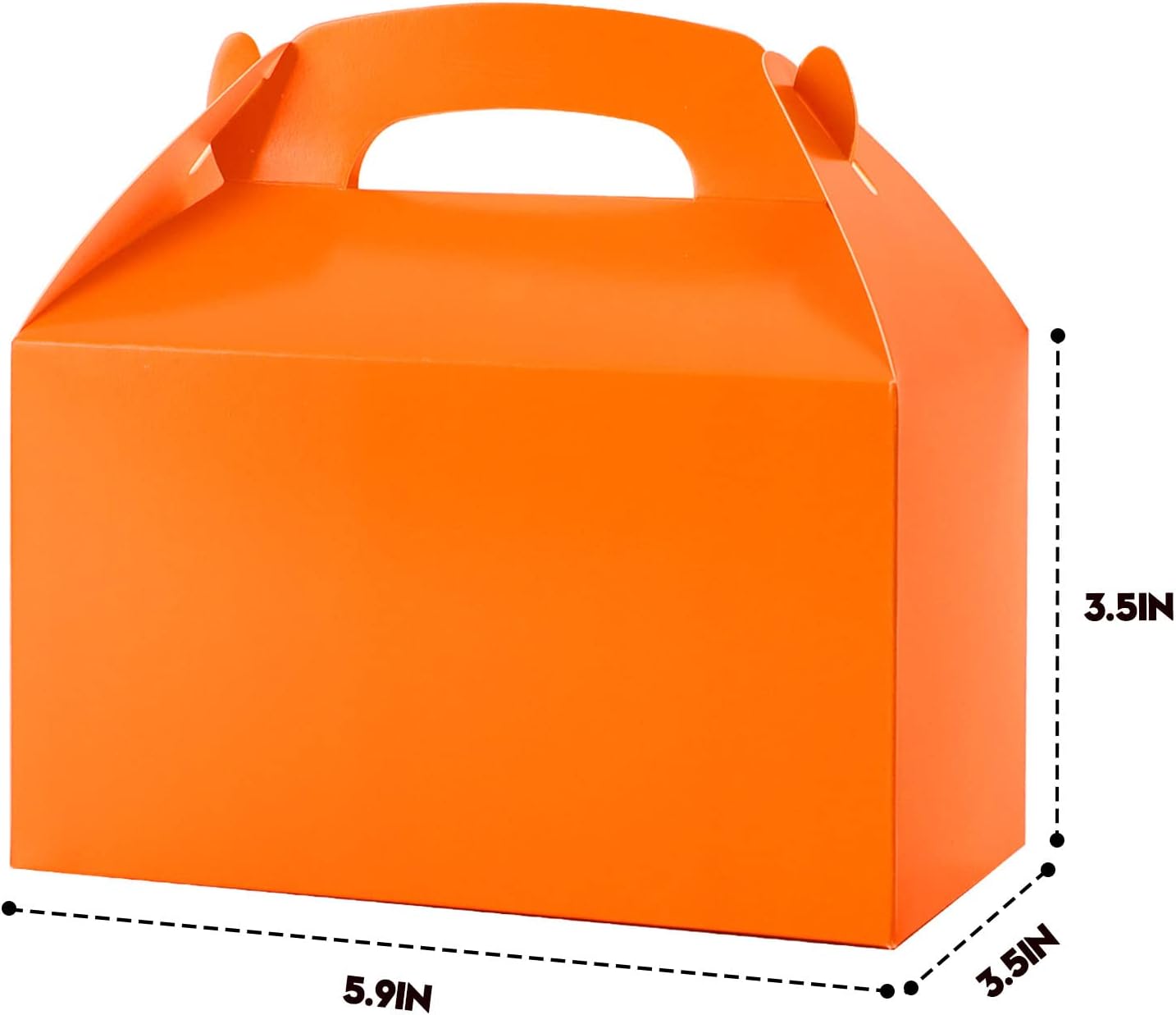 Pack of 4 Treat - Gable - Favor Boxes - Orange