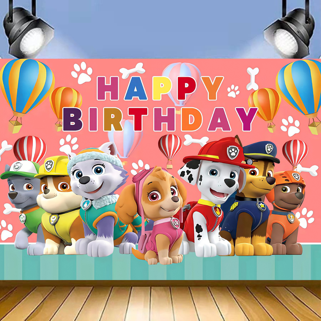 PAW PATROL BIRTHDAY PARTY BACKDROP BANNER 3x5ft