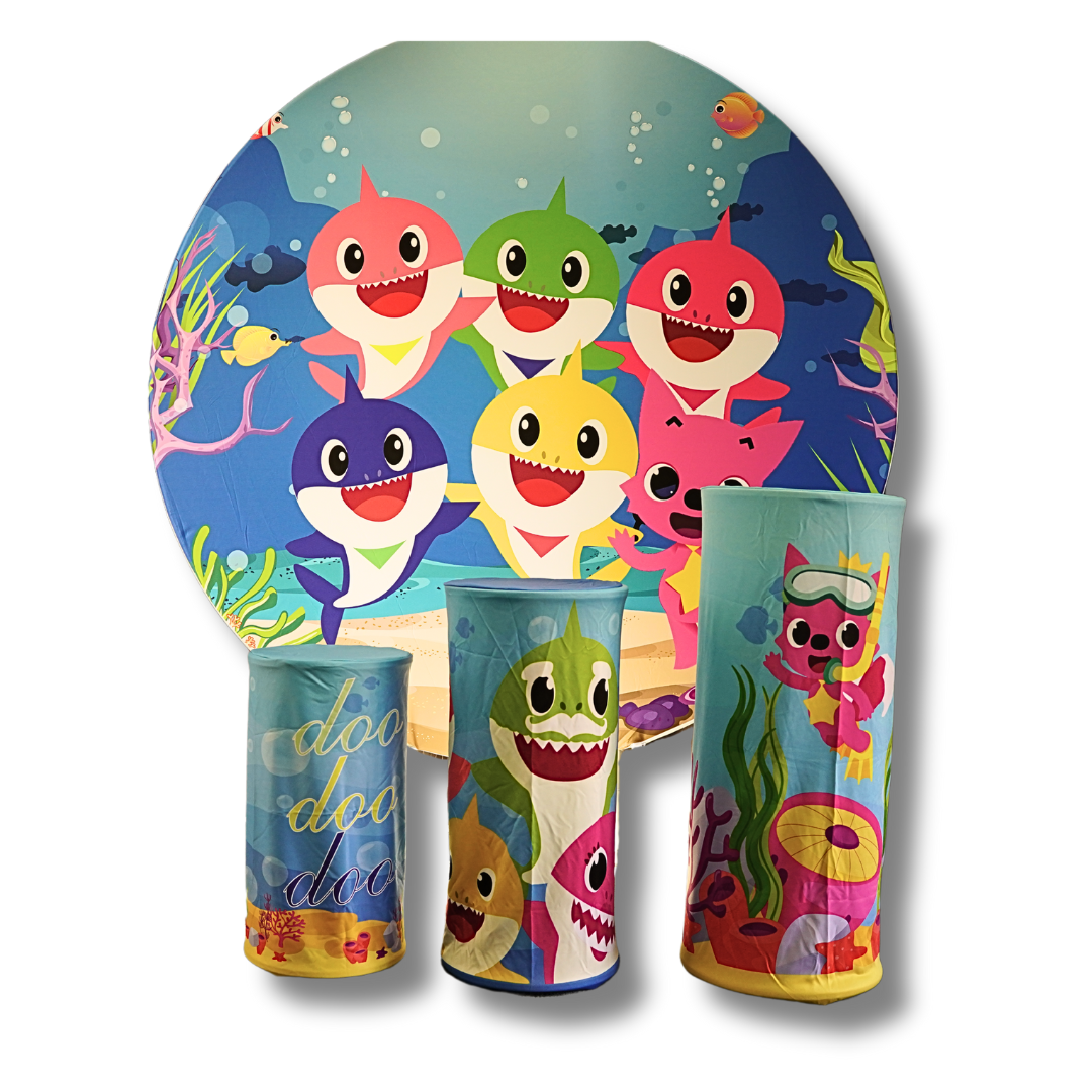 BABY SHARK - ROUND BACKDROP