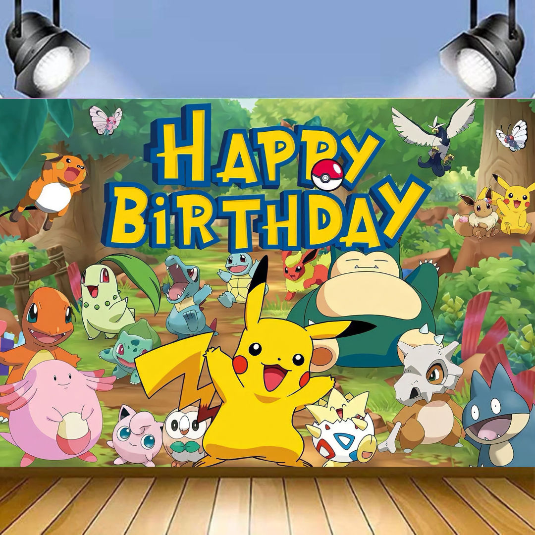 POKEMON PIKACHU BIRTHDAY PARTY BANNER 3x5ft
