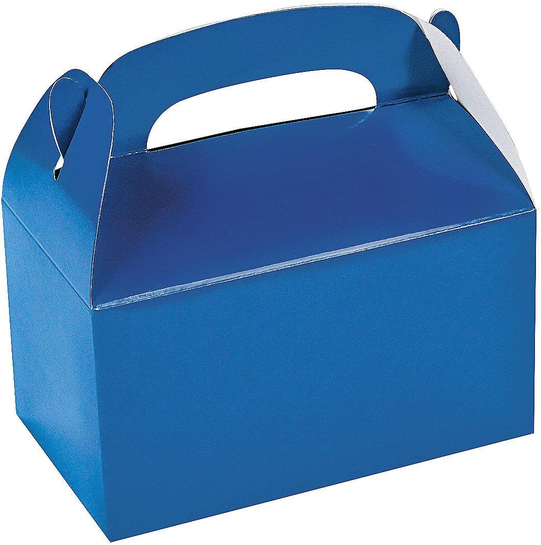 Pack of 4 Treat - Gable - Favor Boxes - Blue