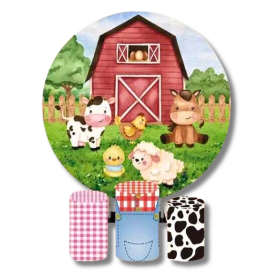 BARN ANIMALS - ROUND BACKDROP