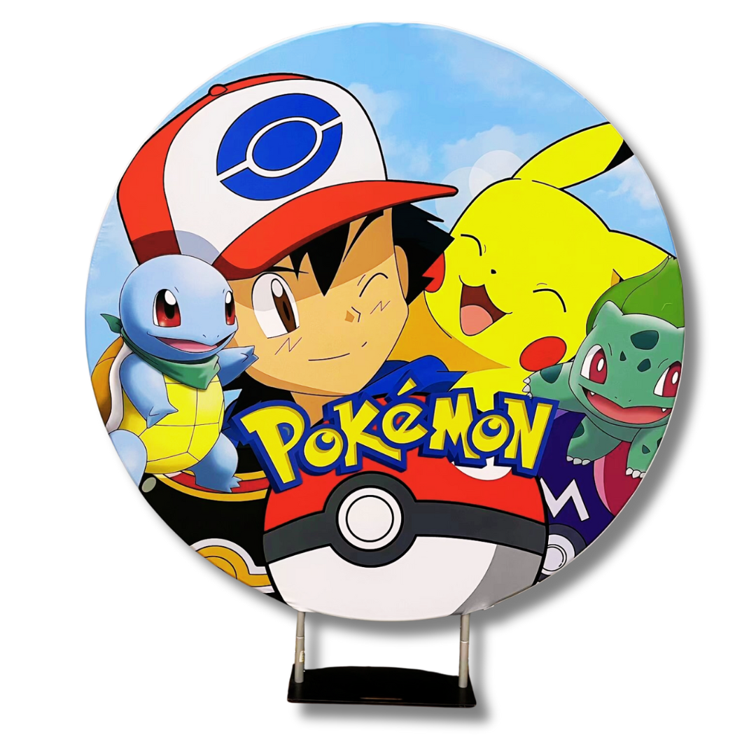 PIKACHU POKEMON ROUND BACKDROP
