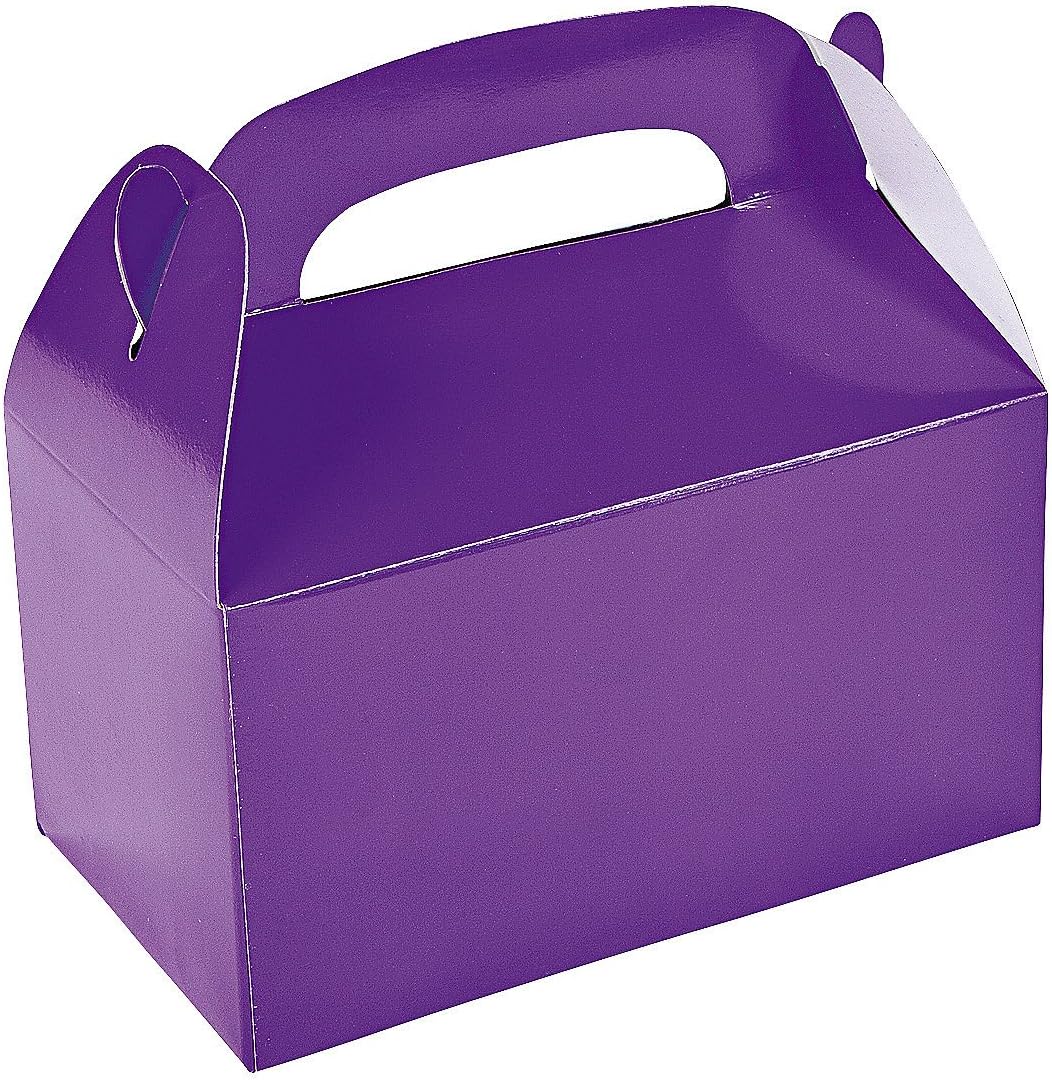 Pack of 4 Treat - Gable - Favor Boxes - Purple