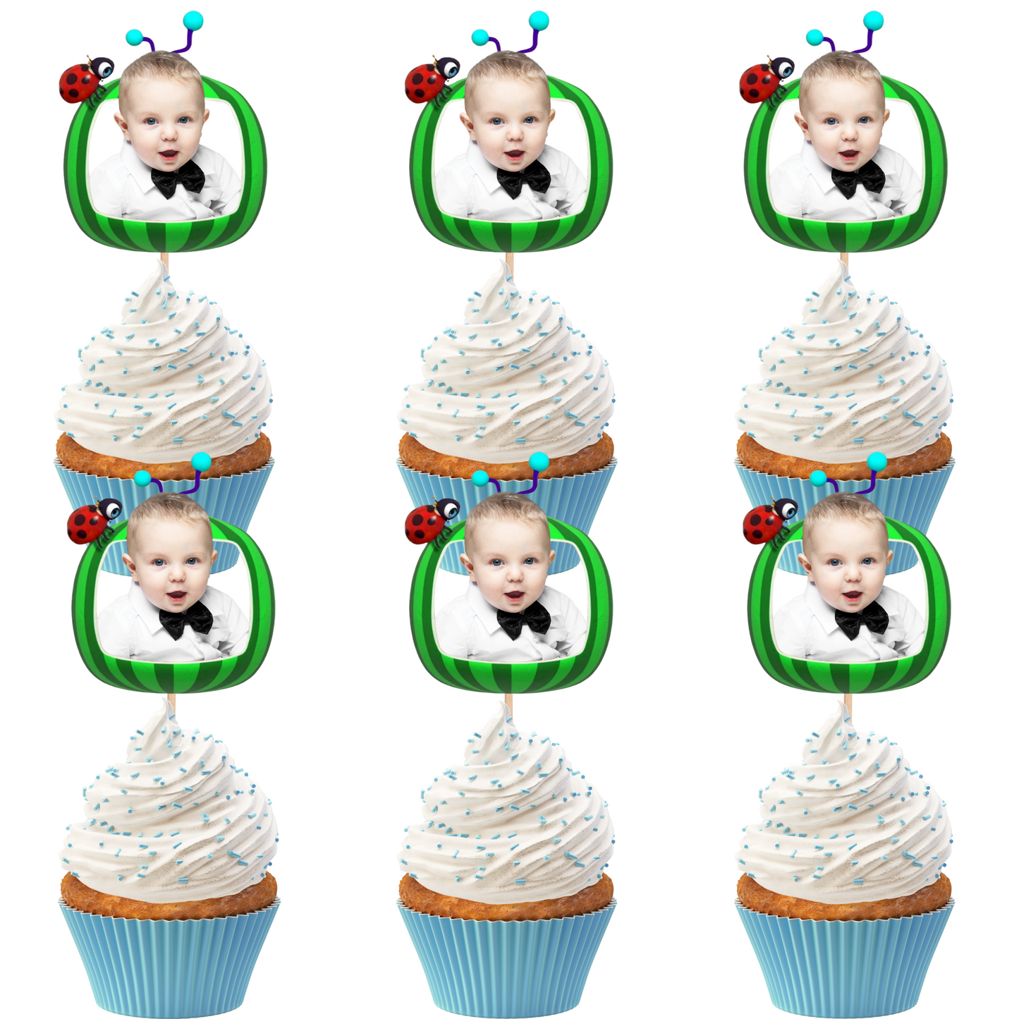PERSONALISED FACE CUPCAKE TOPPER