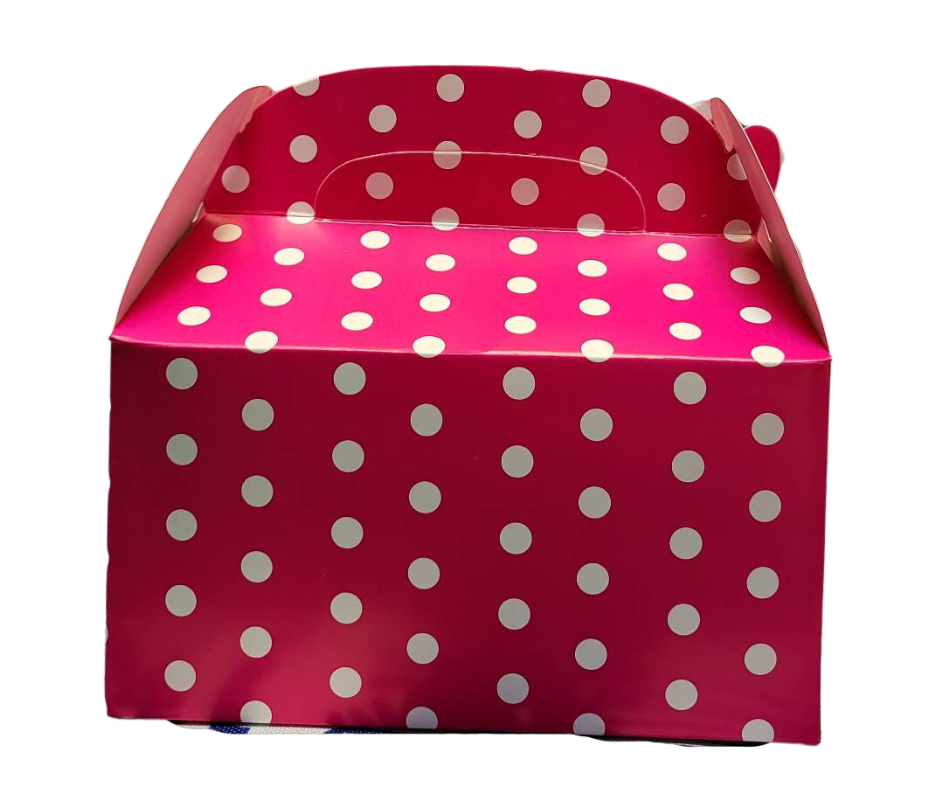 Treat Box Pink Polka Dots