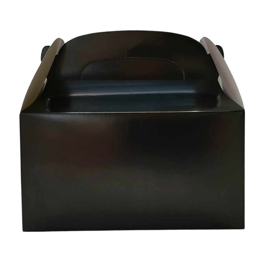 Pack of 4 Treat - Gable - Favor Boxes - Black