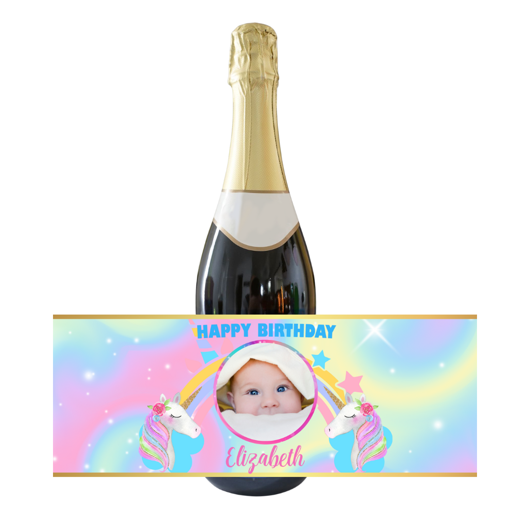 Personalised Kids Bottle Label - Unicorn