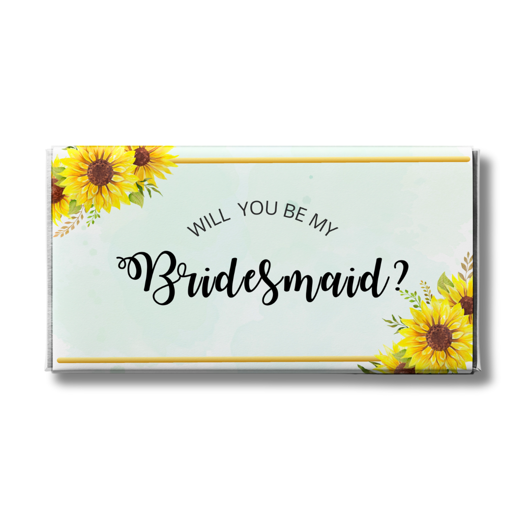 PERSONALISED CHOCOLATE BAR 90G - BRIDESMAID