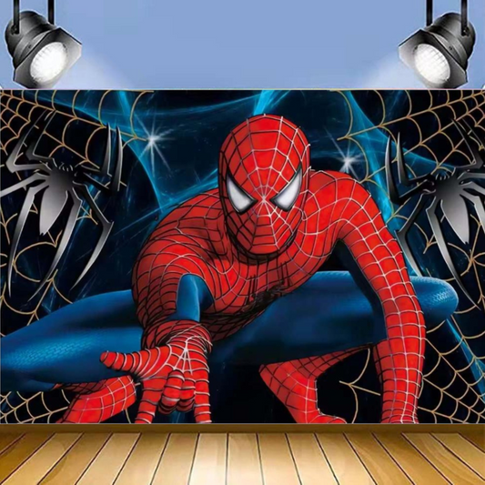 SPIDERMAN BIRTHDAY PARTY BACKDROP BANNER 3x5ft