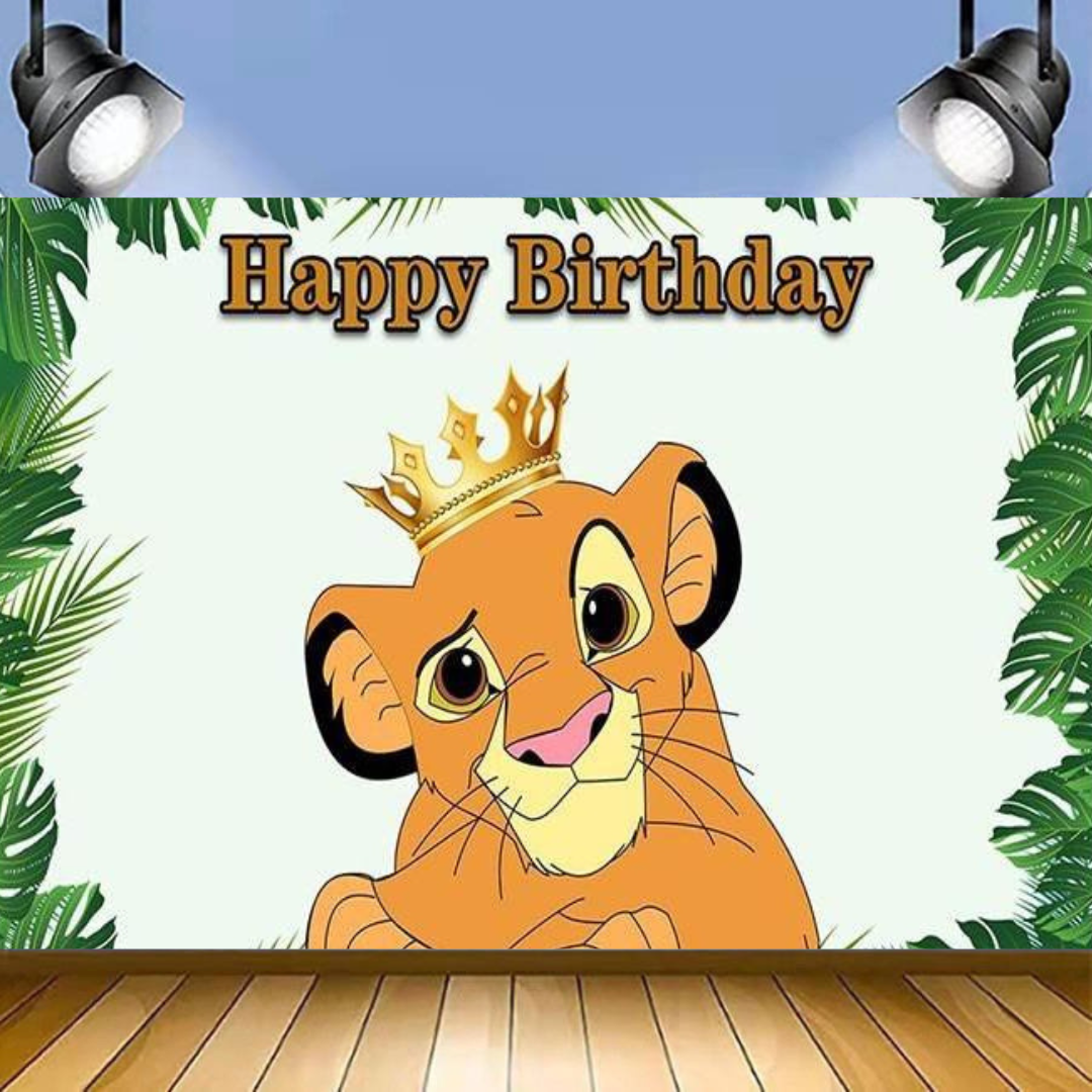 LION KING BIRTHDAY PARTY BACKDROP BANNER 5x7ft