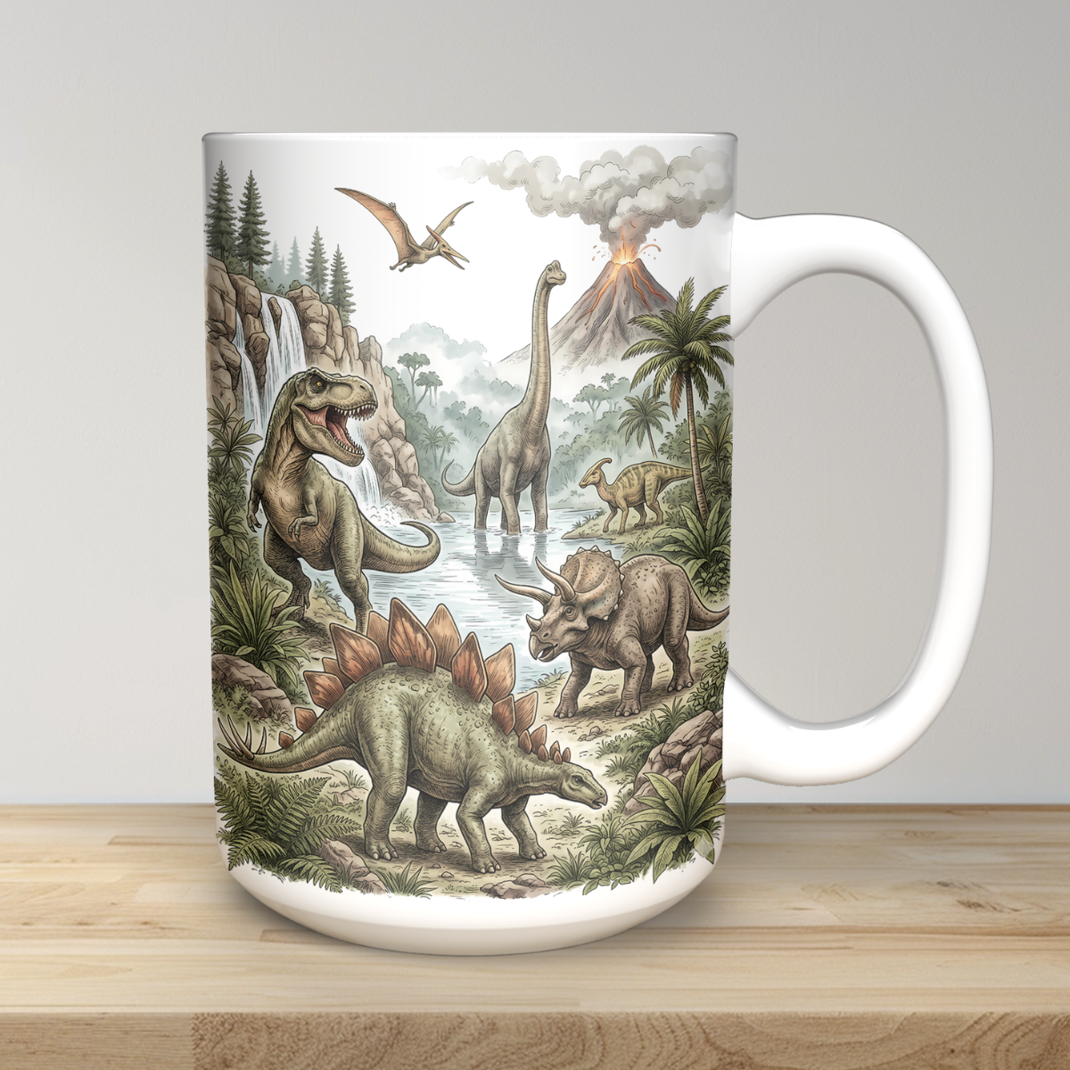 Personalised Mug 15oz - Dinosaur