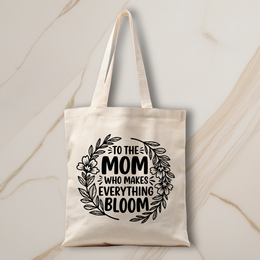 Personalized Tote Bag - Mom Bloom