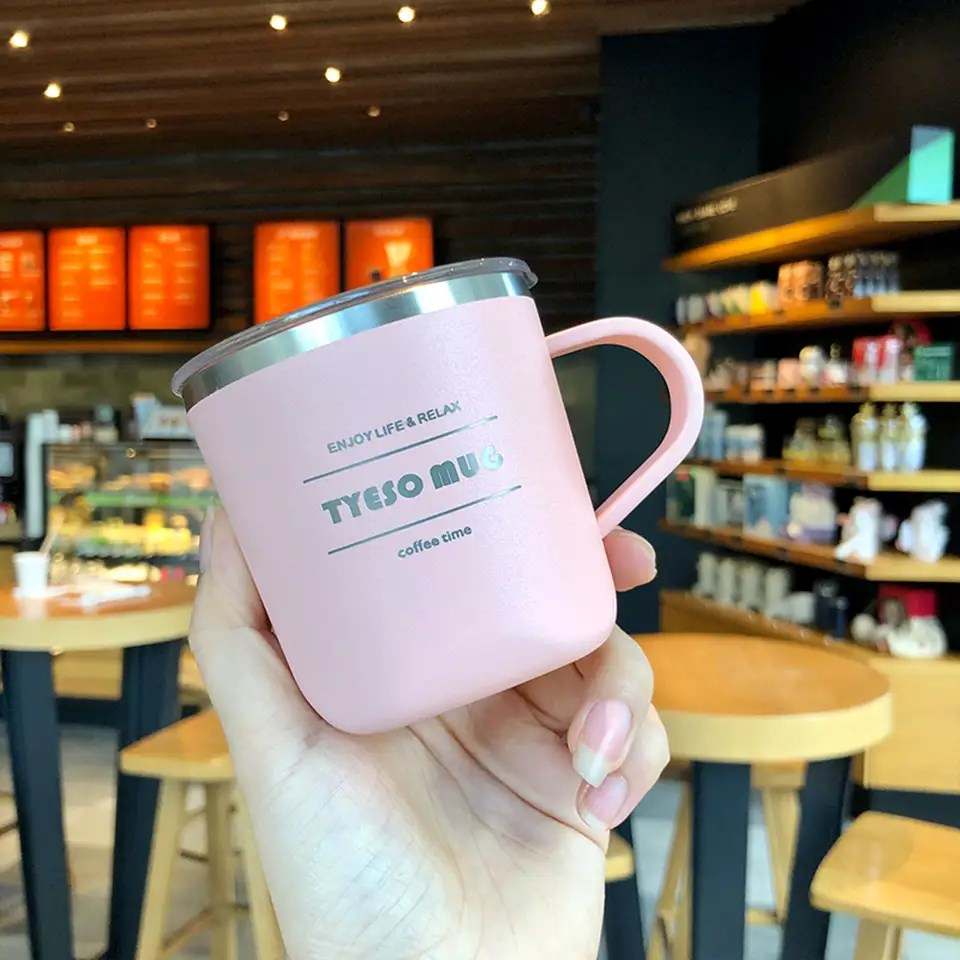 Tyeso Insulated Coffee Cup 260ml Pink