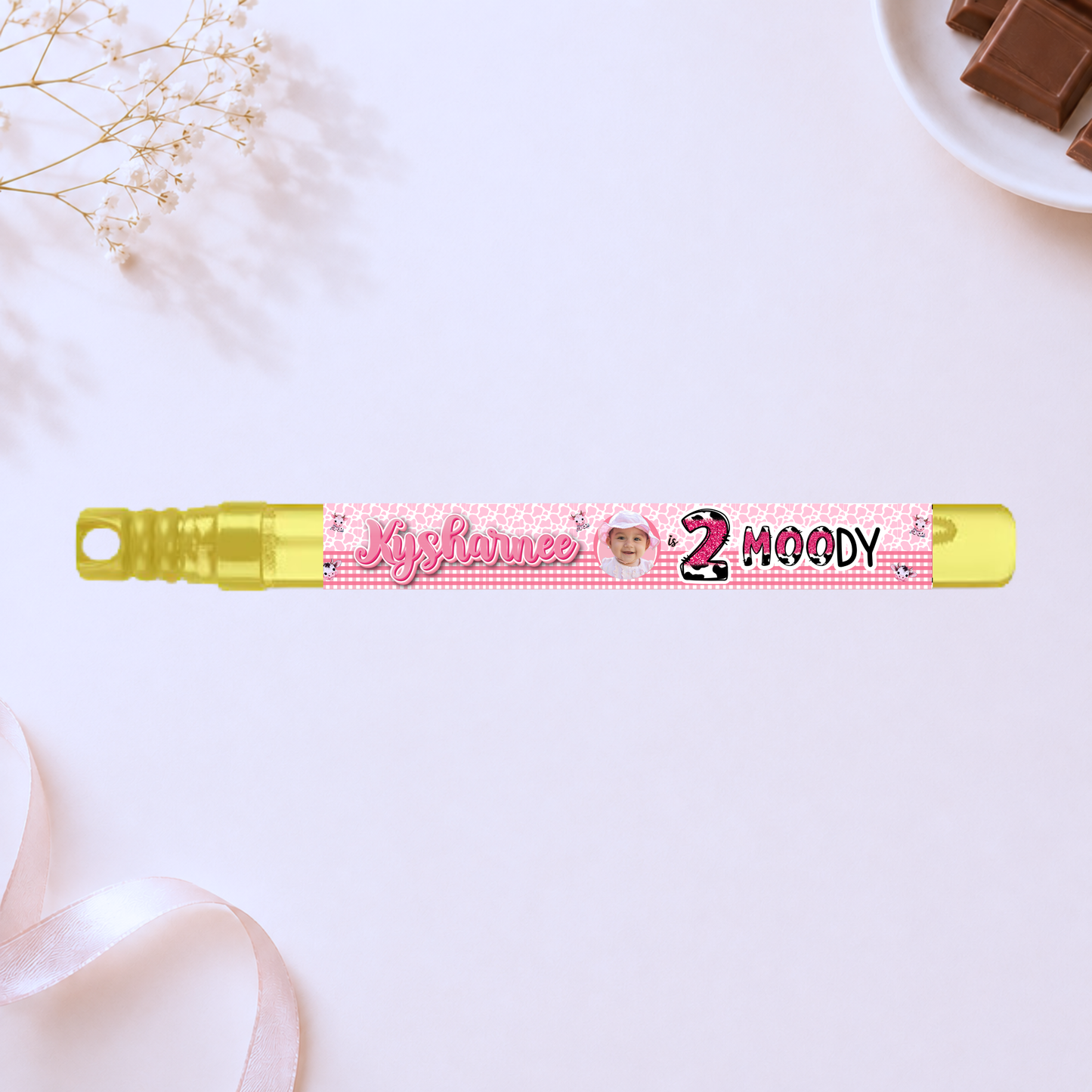 Personalised Bubble Wand - Cow Moody