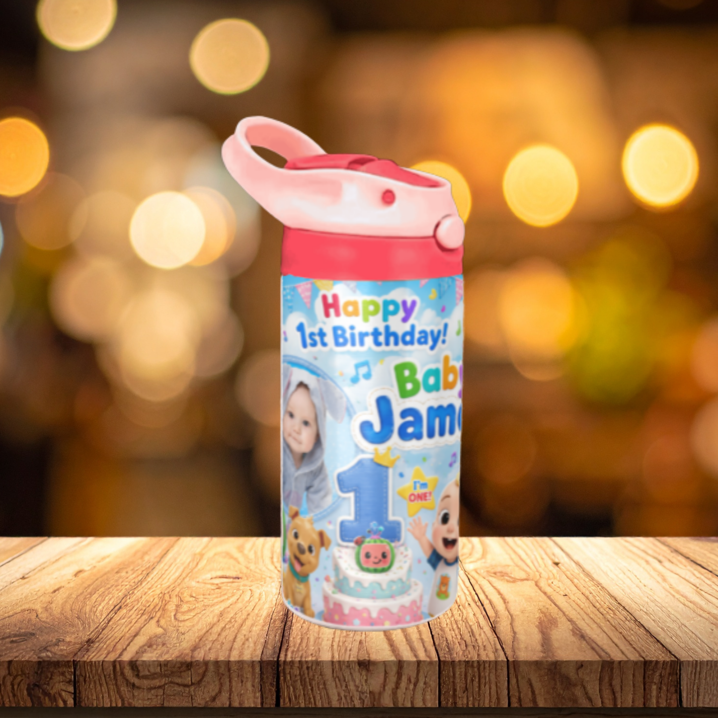 Personalized Tumbler - Pink Red