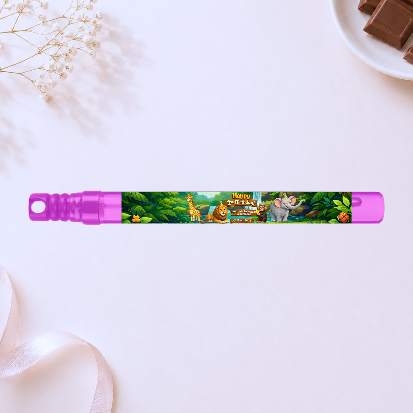 Personalised Bubble Wand - Animals