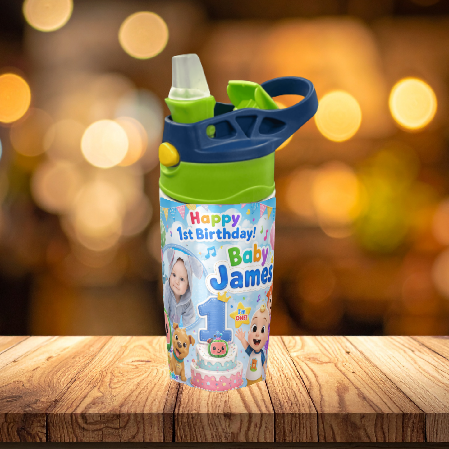 Personalized Tumbler - Blue Green