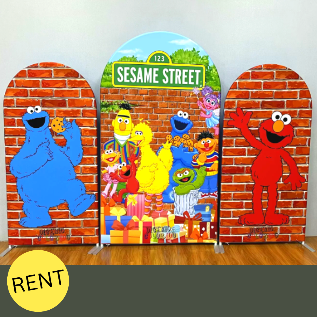 Sesame Street Arch Backdrop
