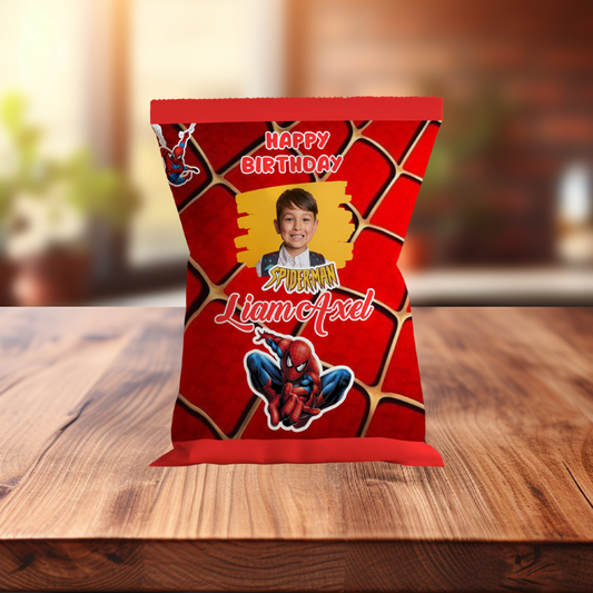 Personalized Chip Bag - Spiderman