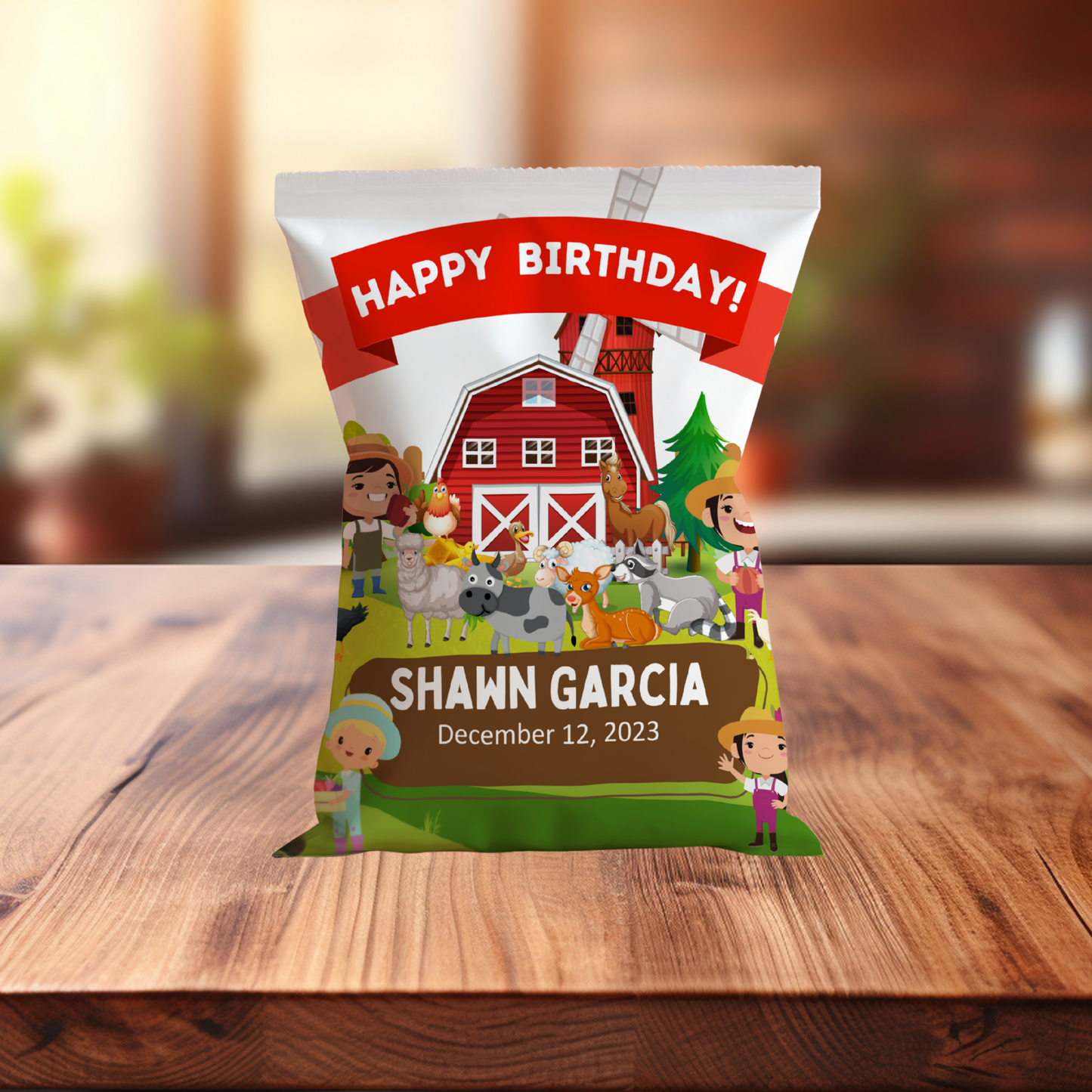 Personalized Chip Bag - Farm
