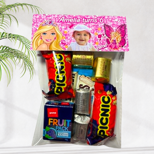 Personalised Candy Favour Bag - Barbie