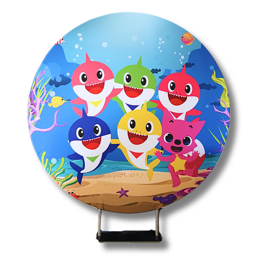 BABY SHARK - ROUND BACKDROP