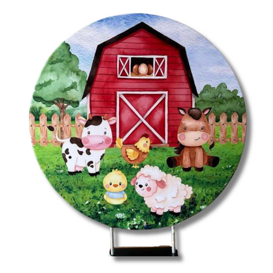 BARN ANIMALS - ROUND BACKDROP