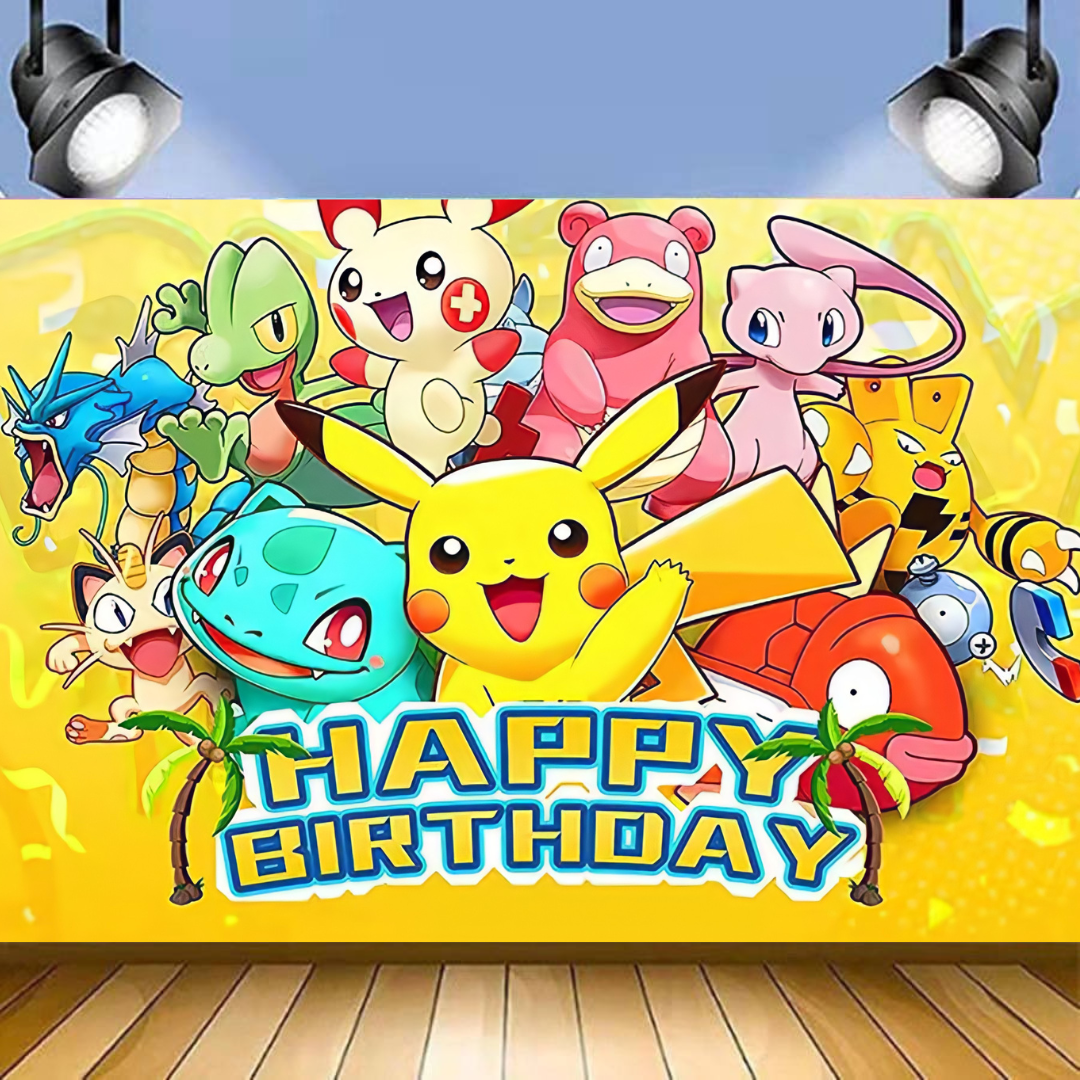 POKEMON PIKACHU BIRTHDAY PARTY BANNER 3x5ft