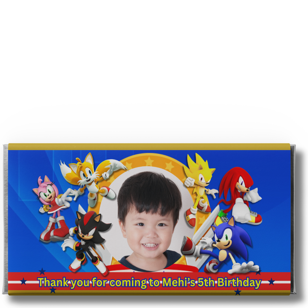 SONIC - PERSONALISED CHOCOLATE BAR