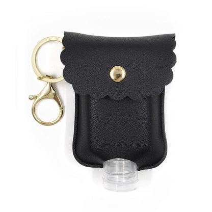 Plain PU Leather Hand Sanitizer Bottle Holder