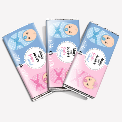 Gender Reveal Personalised Choco Bar