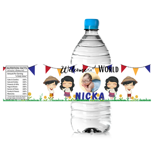 Personalised Kids Water Bottle Label - Ethnicity