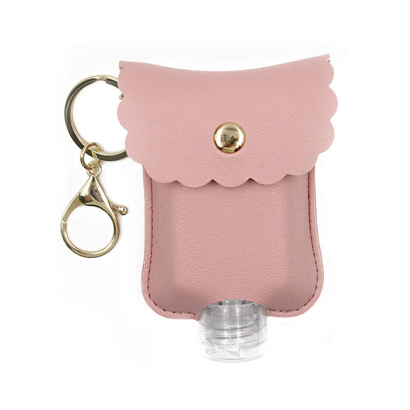 Plain PU Leather Hand Sanitizer Bottle Holder